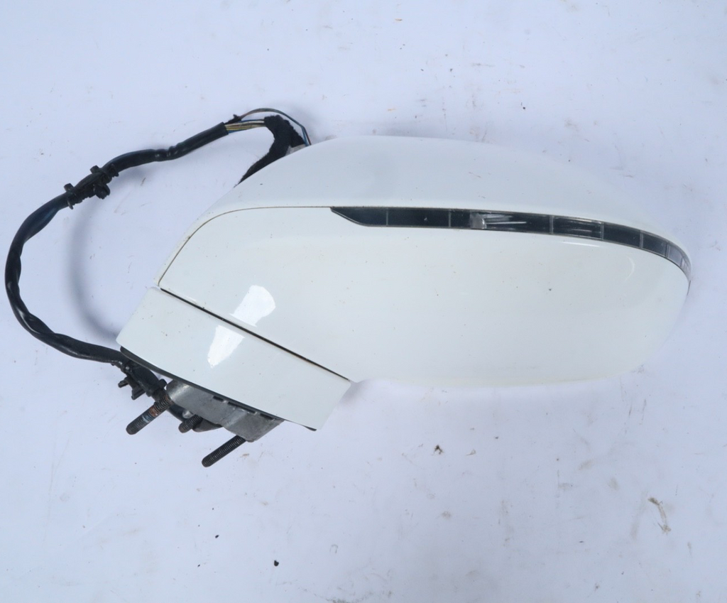 2012-2018 AUDI A7 S7 LEFT DRIVER SIDE VIEW DOOR MIRROR WHITE OEM