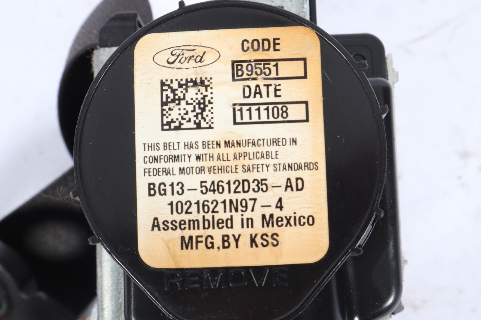 2010-2016 FORD TAURUS DRIVER FRONT LEFT SEAT BELT WITH SHOULDER ADJUSTER  OEM