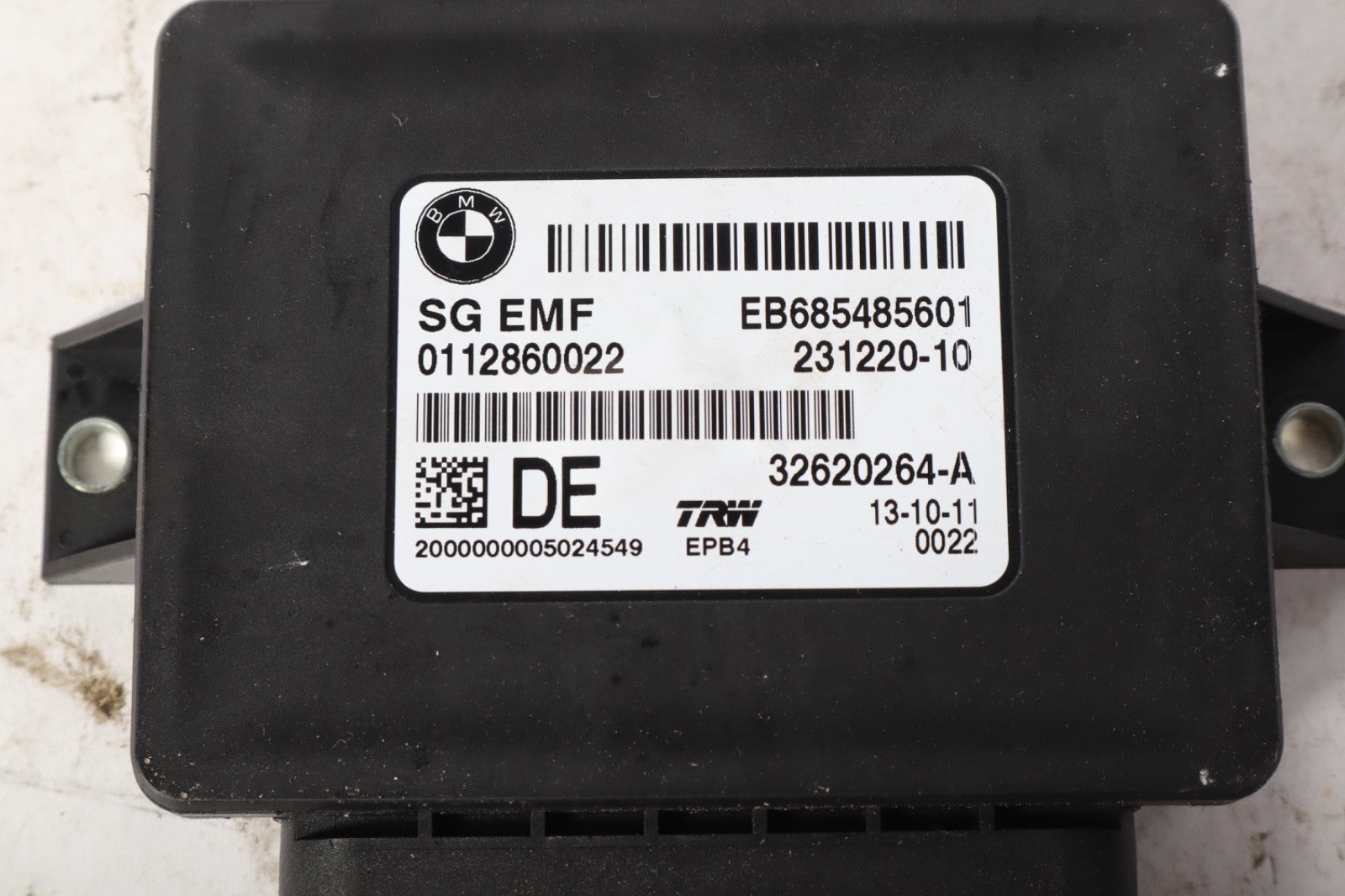 2012 BMW 650i F12 Rear Parking Brake Control Module OEM EB685485601