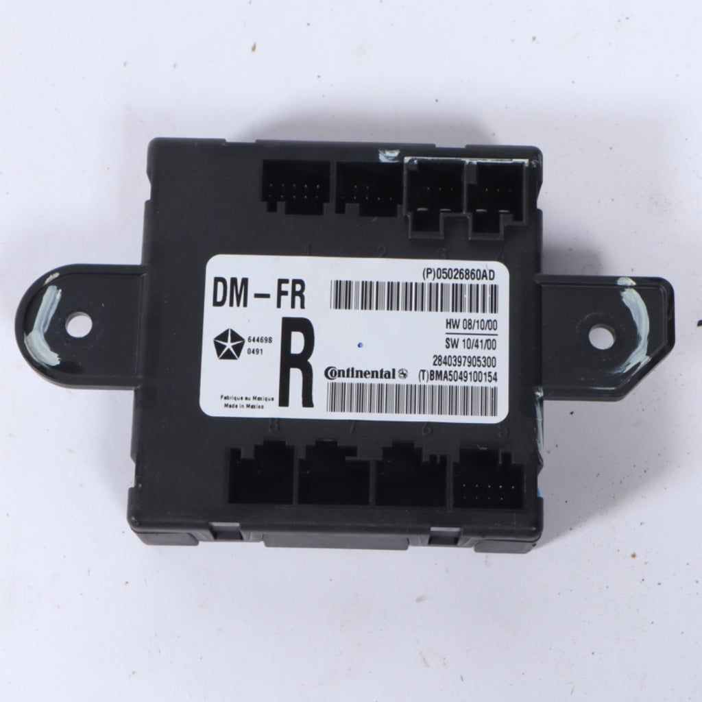 08-16 CHRYSLER TOWN & COUNTRY PASSENGER SIDE FRONT DOOR MODULE 05026860AD OEM