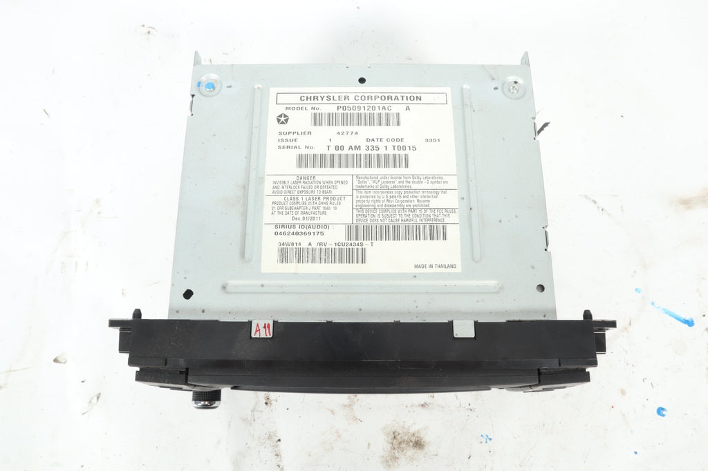 2011-20 DODGE GRAND CARAVAN RADIO NAVIGATION TOUCHSCREEN CD PLAYER P05091201AC