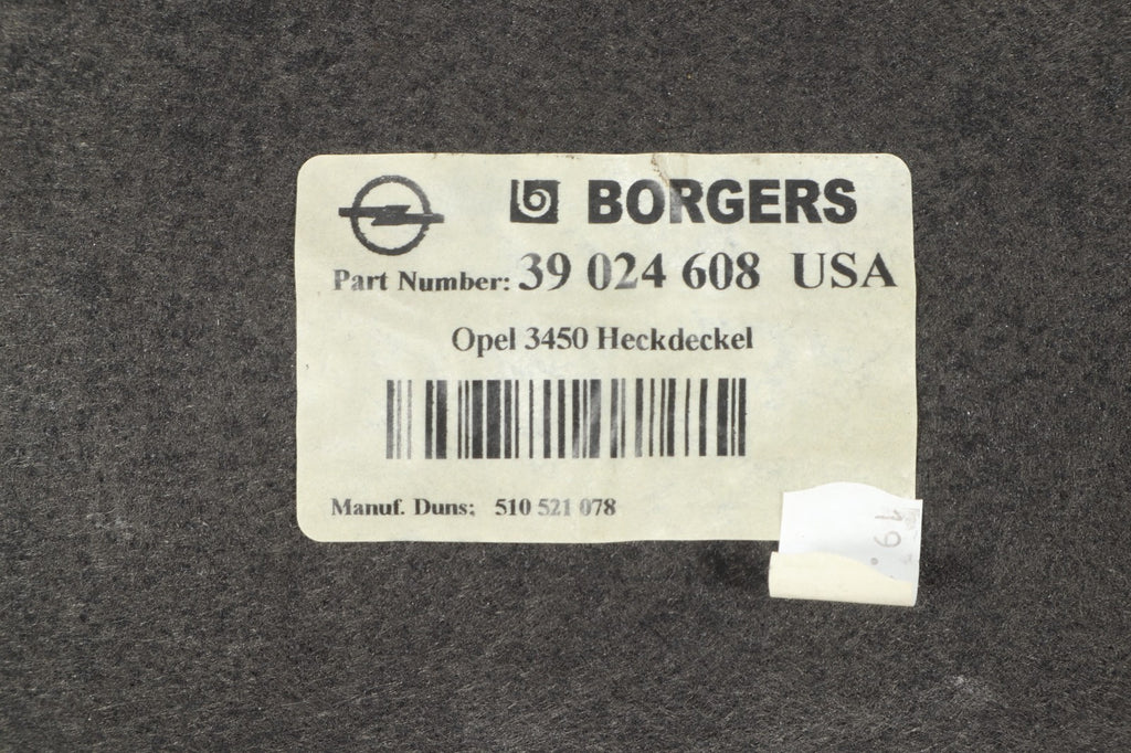 2016-2019 BUICK CASCADA TRUNK LID INNER TRIM PANEL OEM 39024608
