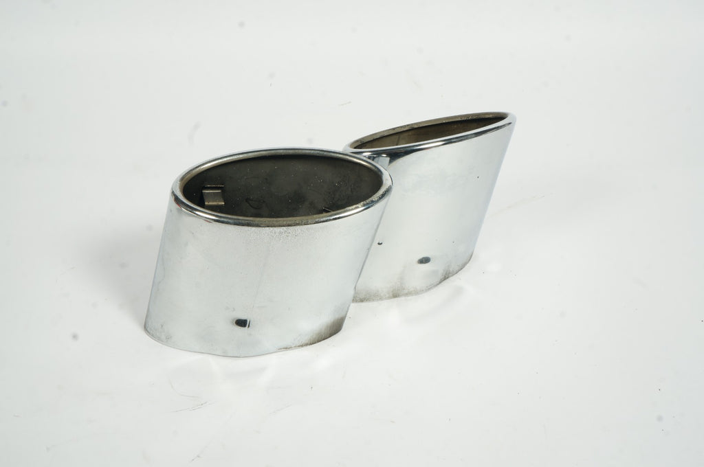 2005-2011 MERCEDES SLK280 SLK350 REAR LEFT & RIGHT EXHAUST TIPS CHROME PAIR USED