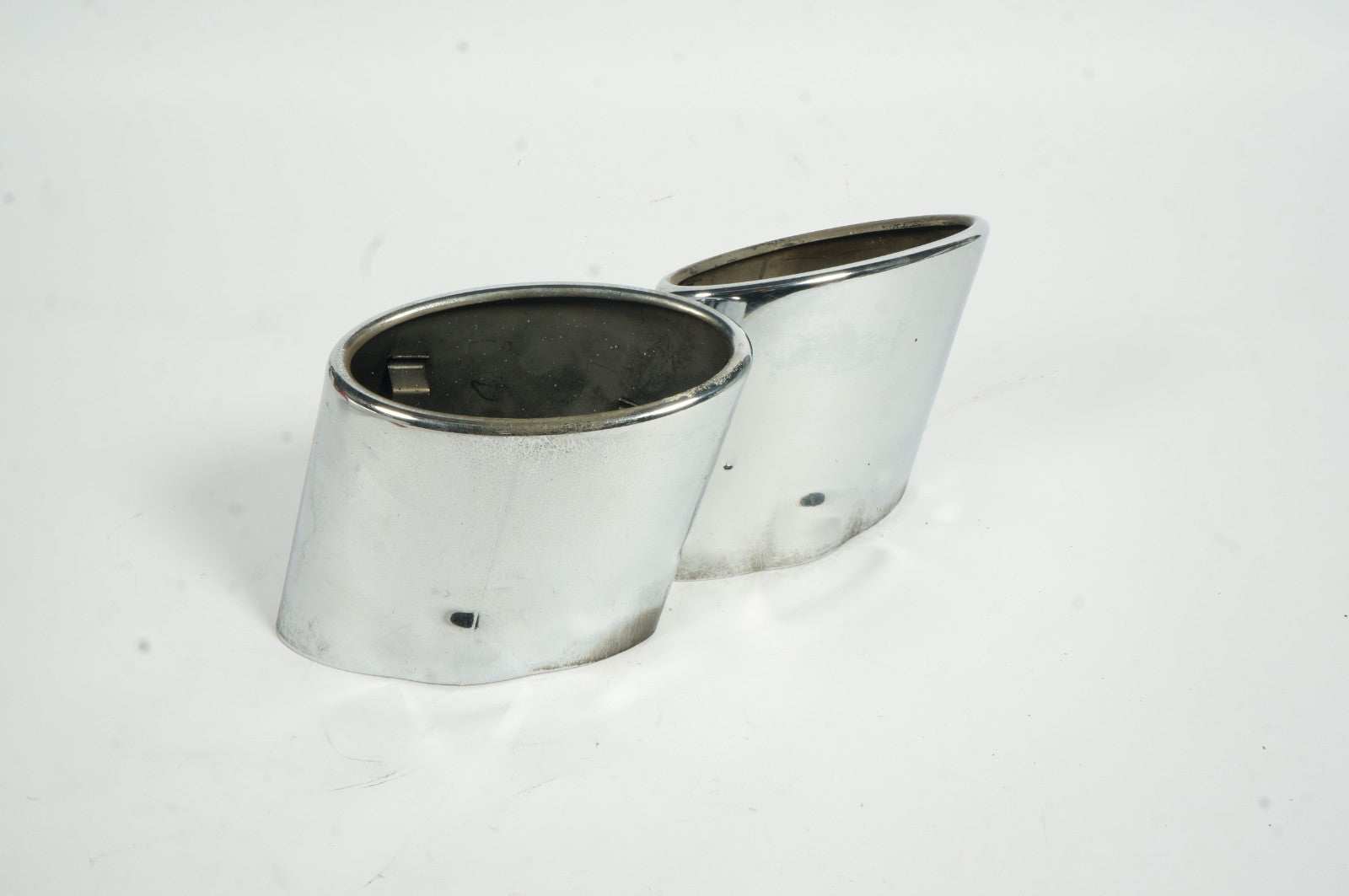 2005-2011 MERCEDES SLK280 SLK350 REAR LEFT & RIGHT EXHAUST TIPS CHROME PAIR USED
