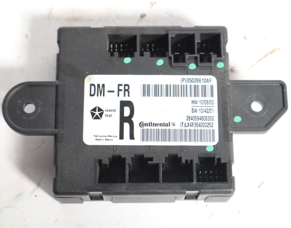 2011 - 2014 CHRYSLER DODGE JEEP RIGHT DRIVER DOOR CONTROL MODULE 05026610AF OEM