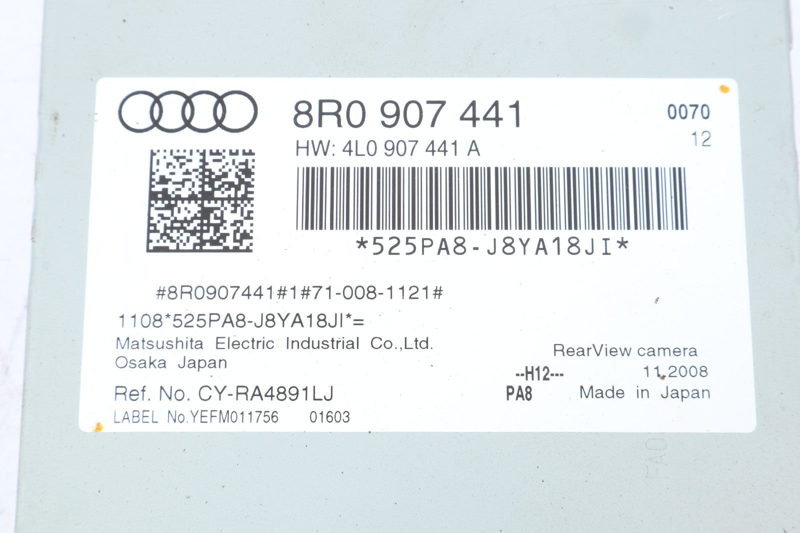 2009-2017 AUDI Q5 DRIVER ASSIST CONTROL MODULE 8R0907441 OEM