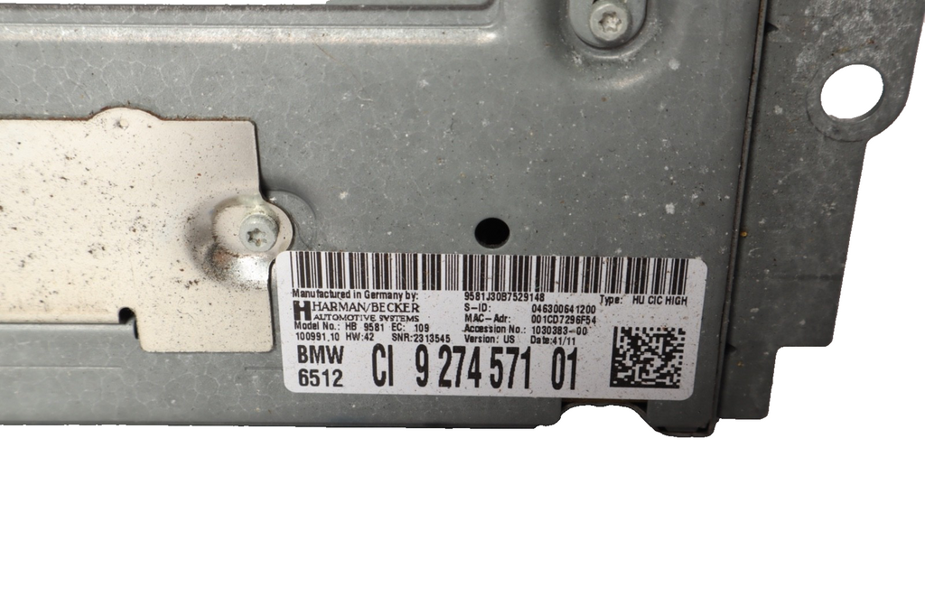 2012-2015 BMW 650i F06 F12 HARMAN BECKER RADIO CD PLAYER OEM