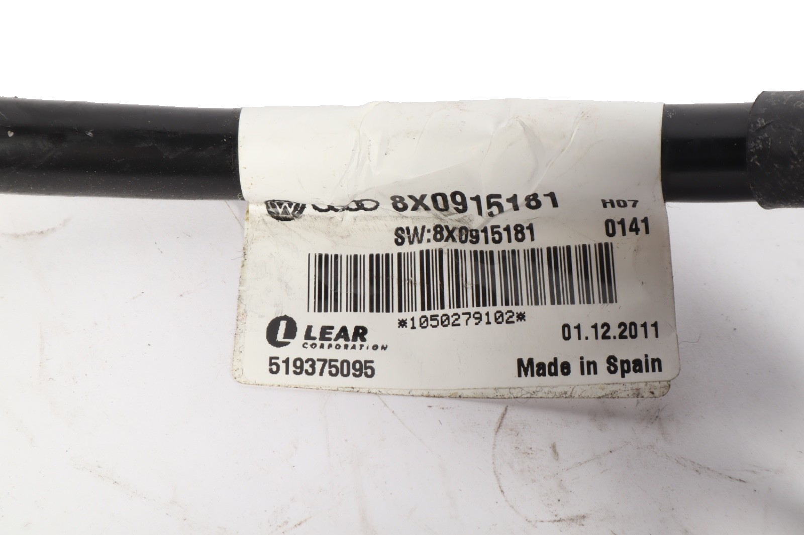 12-15 Audi A7 Negative Battery Lead Cable 8X0915181 OEM