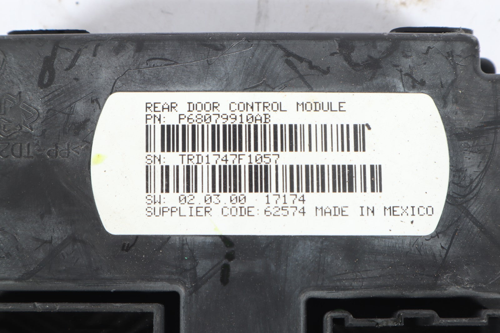 2011-2020 DODGE GRAND CARAVAN REAR LEFT SLIDING DOOR CONTROL MODULE P68079910AB