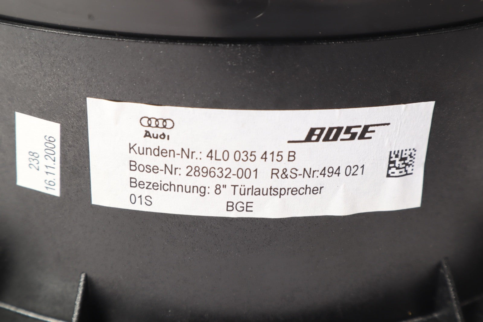 2007-2015 Audi Q7 Front Left Door Speaker Bose 4L0035415B OEM
