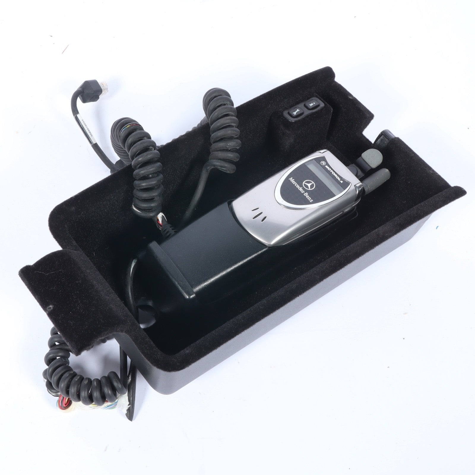 2000 Mercedes CLK430 Vintage Console Adapter Cradle Motorola Flip Cell Phone OEM