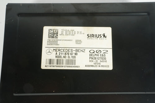 03-09 Mercedes W211 E350 CLK350 SLK280Sirius Satellite Radio Receiver 2118703389