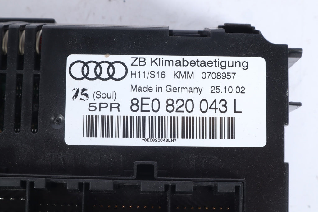 2003-2008 AUDI A4 HEATER TEMP CONTROL UNIT OEM 8E0820043L
