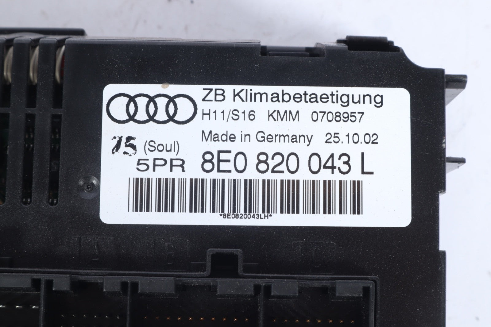 2003-2008 AUDI A4 HEATER TEMP CONTROL UNIT OEM 8E0820043L