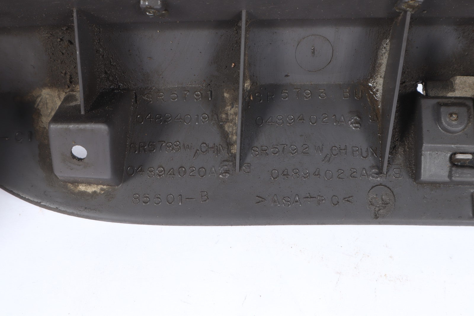 2001-2005 DODGE GRAND CARAVAN REAR LICENSE PLATE LIGHT FILLER MOULDING OEM
