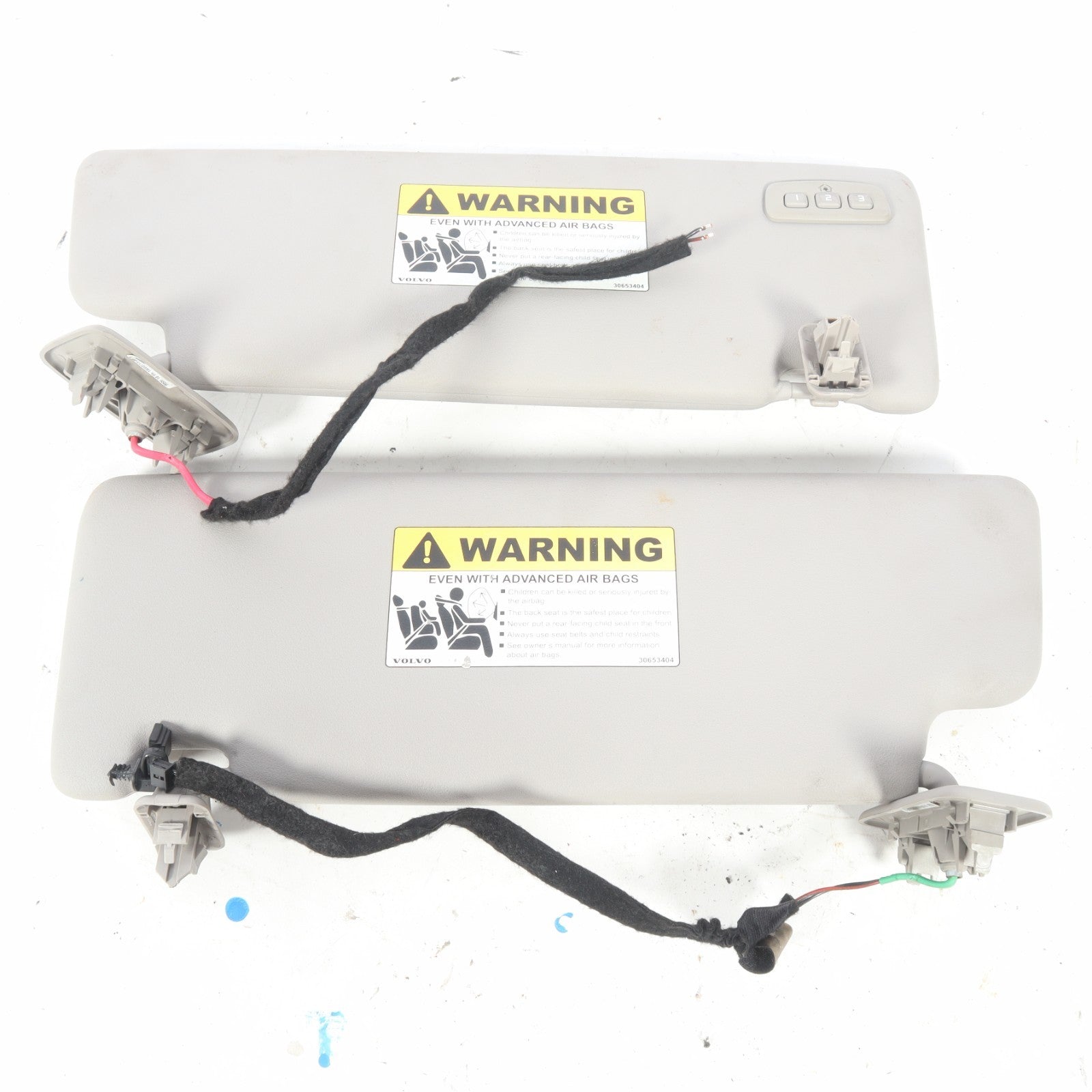 2006-2013 VOLVO C70 DRIVER & PASSENGER CONVERTIBLE SUN VISORS OEM