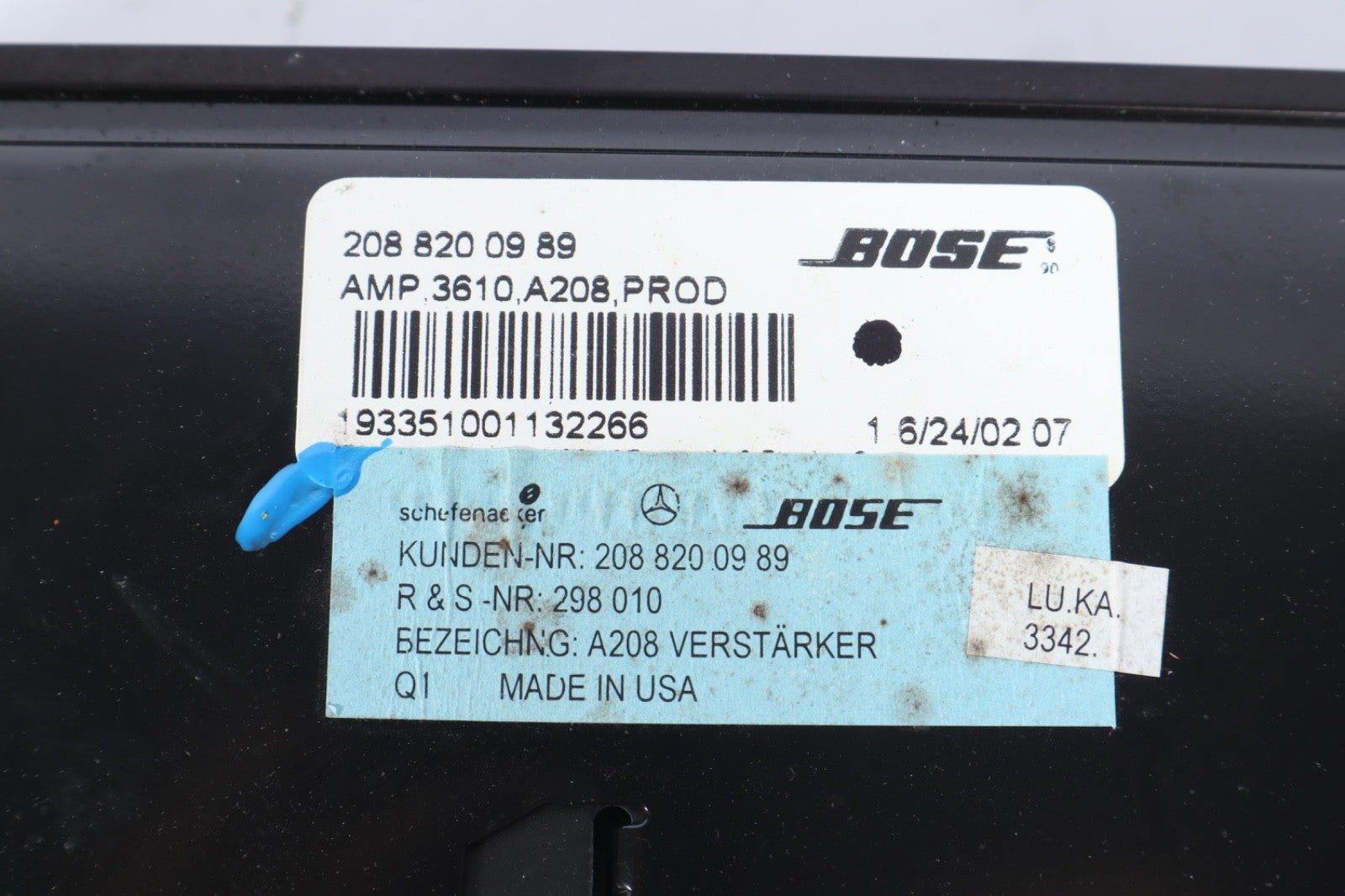 1998 - 2003 Mercedes CLK320 CLK430 Bose Audio Sound Amplifier Amp OEM