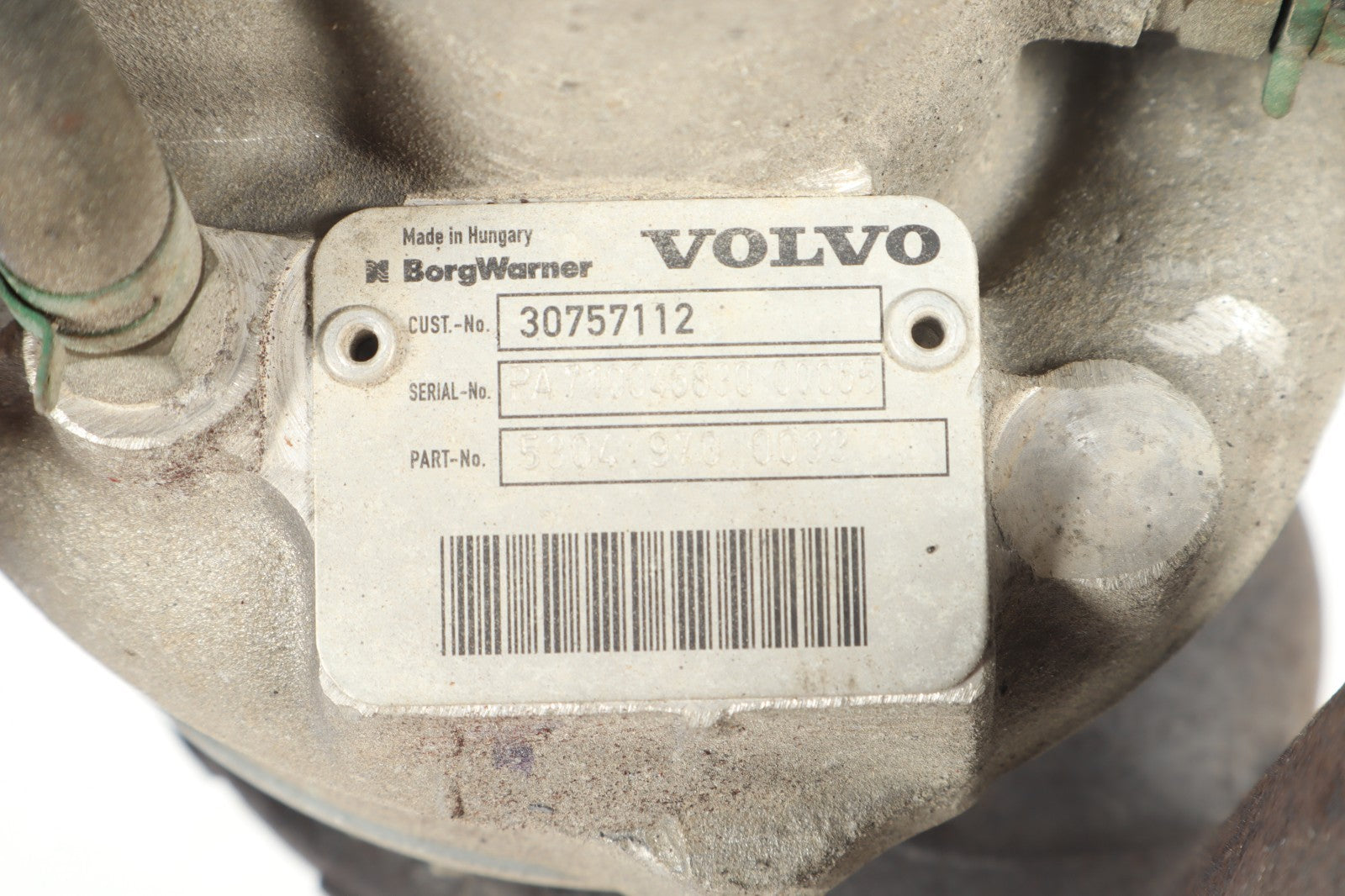 2006-2010 VOLVO C70 CONVERTIBLE TURBO TURBOCHARGER W EXHAUST MANIFOLD 30757112