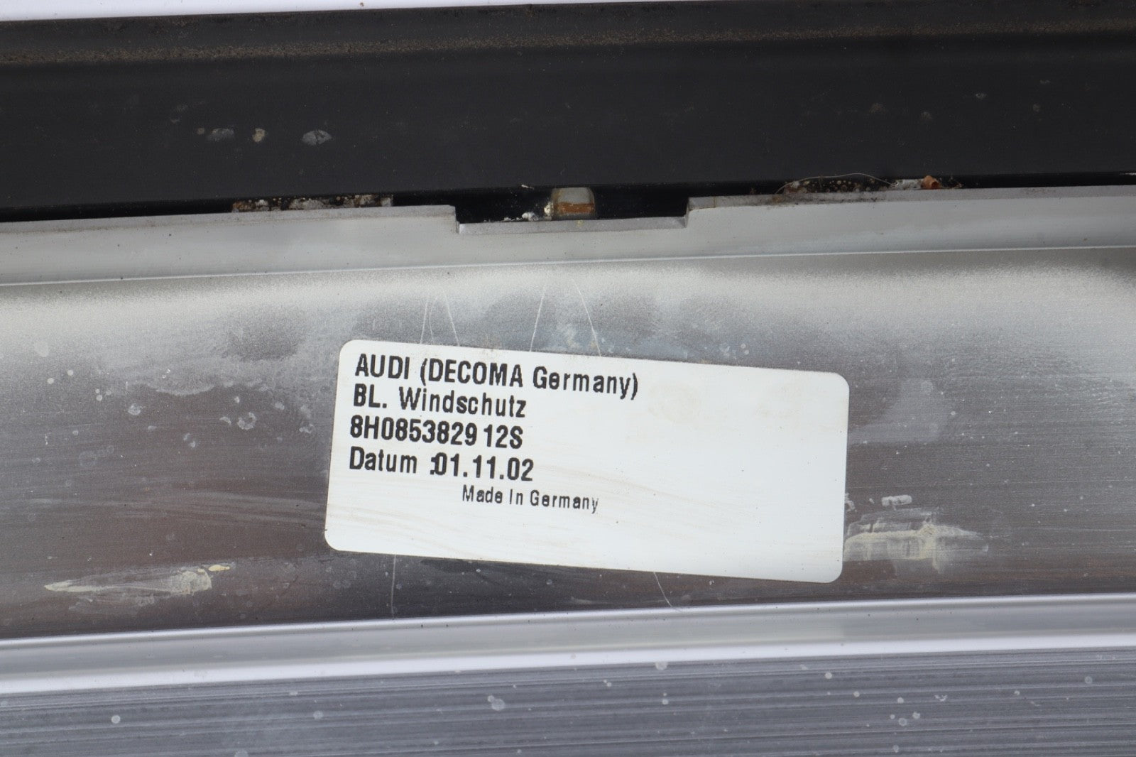 02-09 AUDI B6 A4 S4 RS4 CONVERTIBLE FRONT LEFT RIGHT WINDSHIELD ROOF TRIM OEM