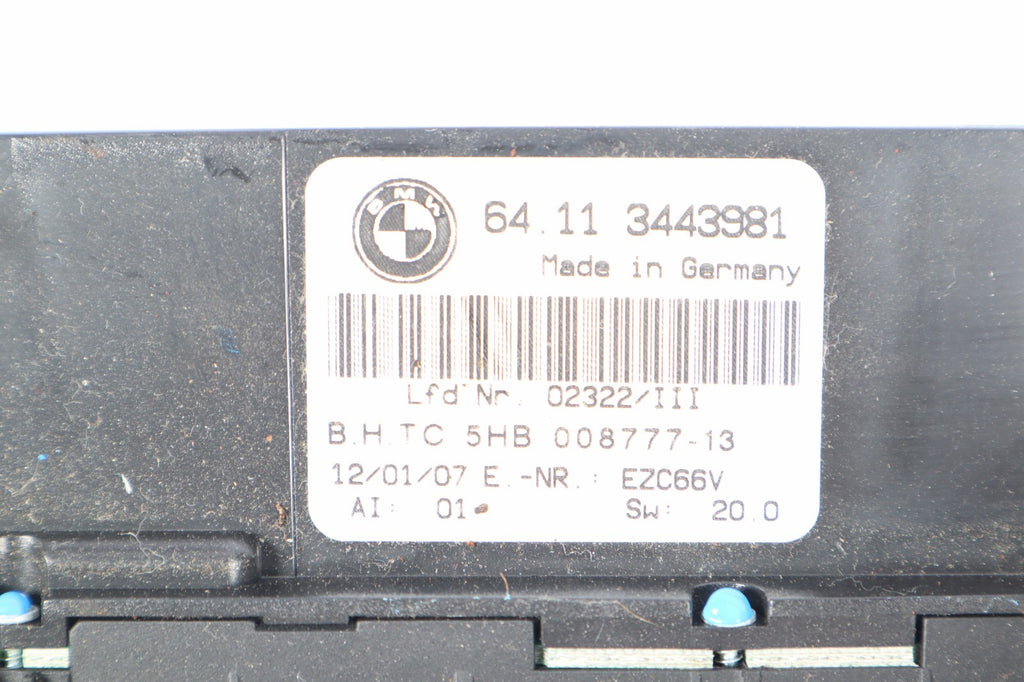 2004 - 2010 BMW X3 AC HEATER CLIMATE TEMPERATURE CONTROL PANEL  3443981 OEM