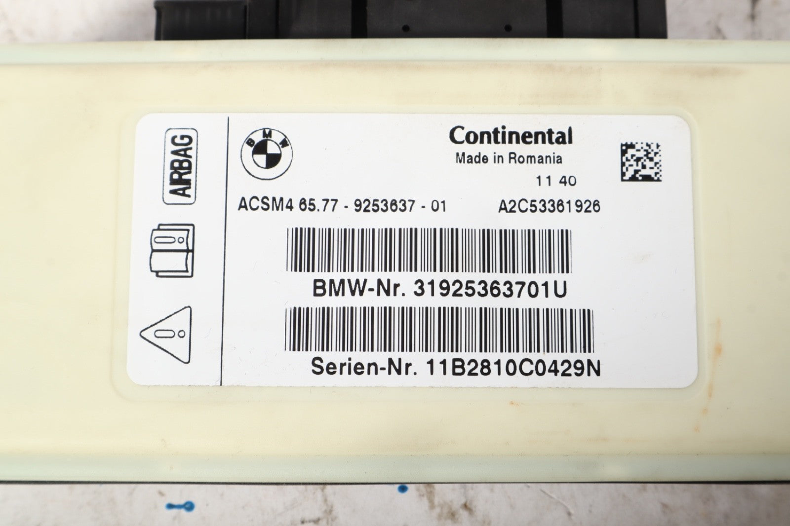 2012 BMW 650I F12 ECU COMPUTER CONTROL MODULE ACSM4 6577-9253637-01 OEM