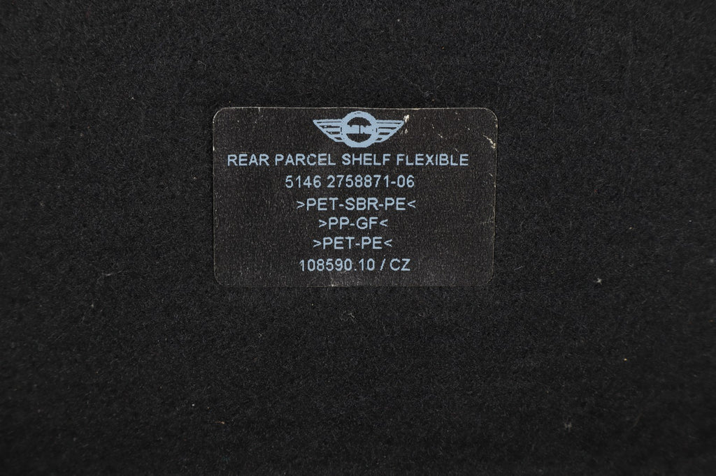 2015 MINI COOPER R58 PARCEL SHELF OEM