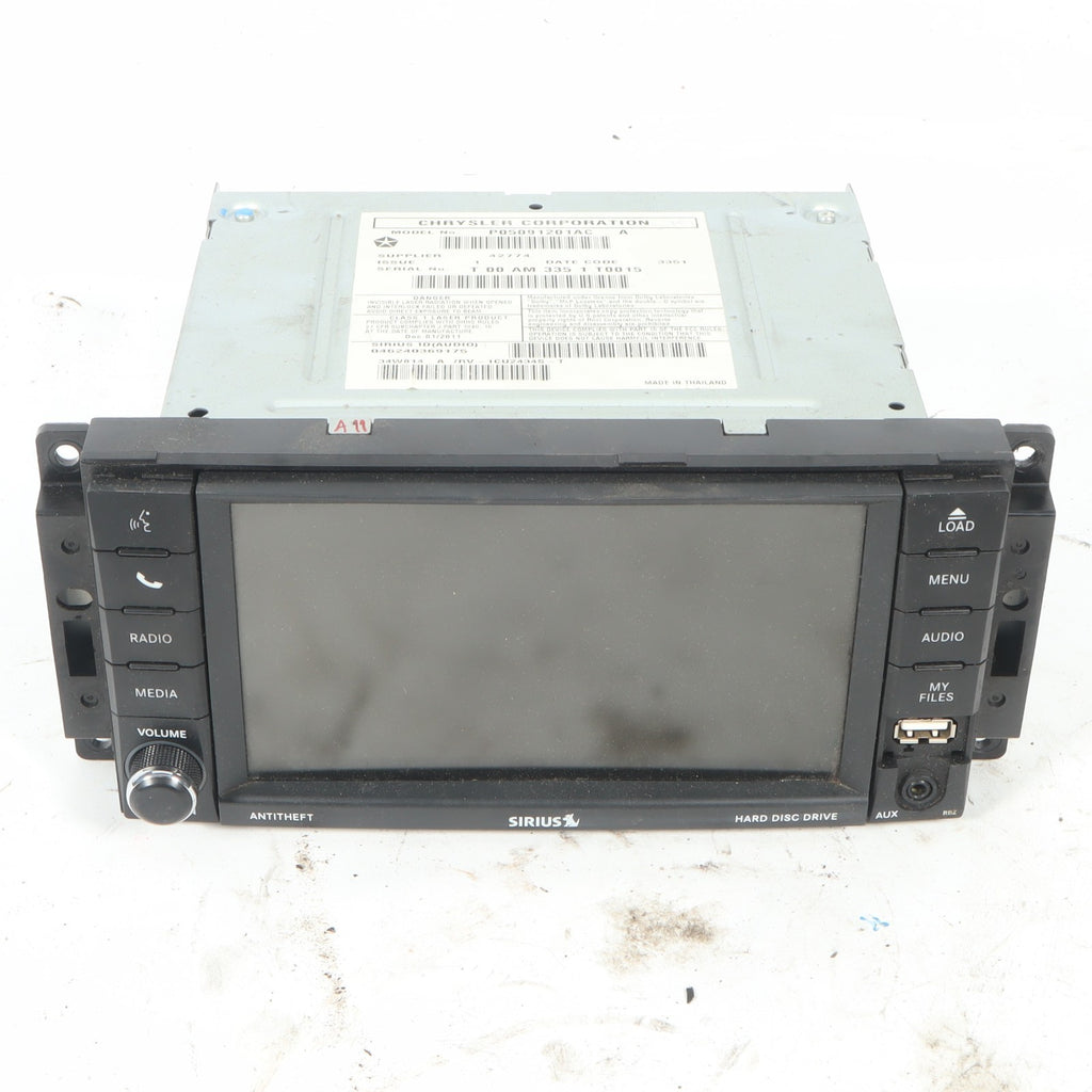 2011-20 DODGE GRAND CARAVAN RADIO NAVIGATION TOUCHSCREEN CD PLAYER P05091201AC