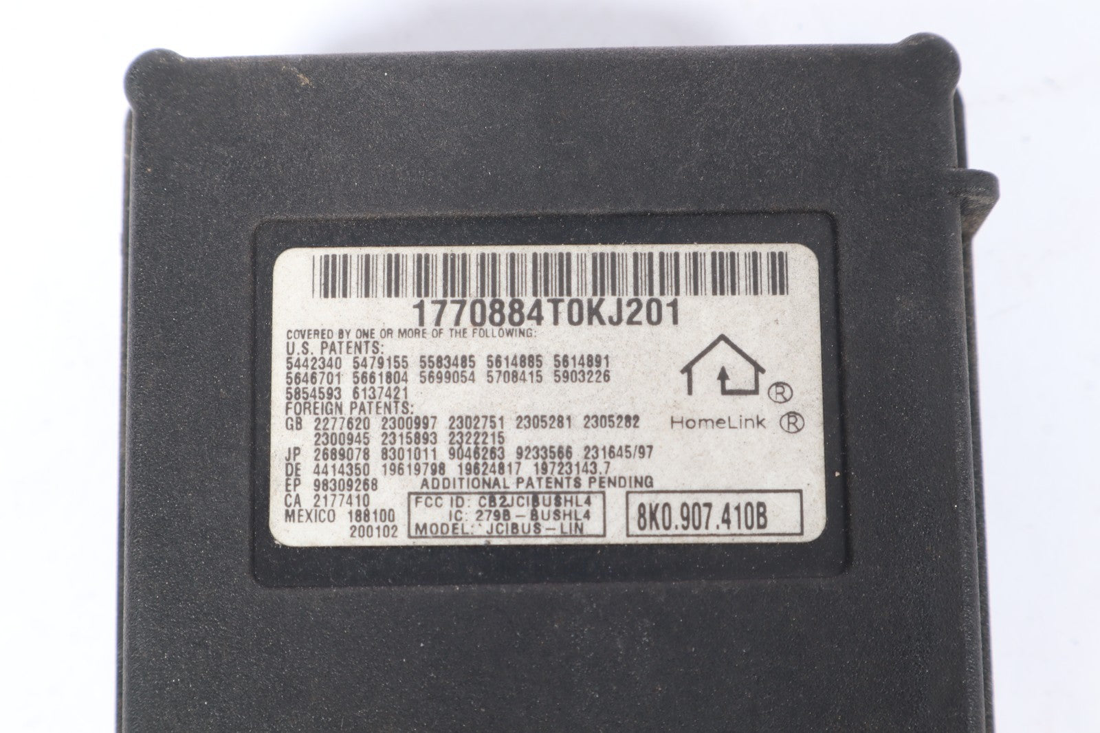 2009-2012 AUDI A4 GARAGE OPENER CONTROL MODULE UNIT 8K0907410B OEM