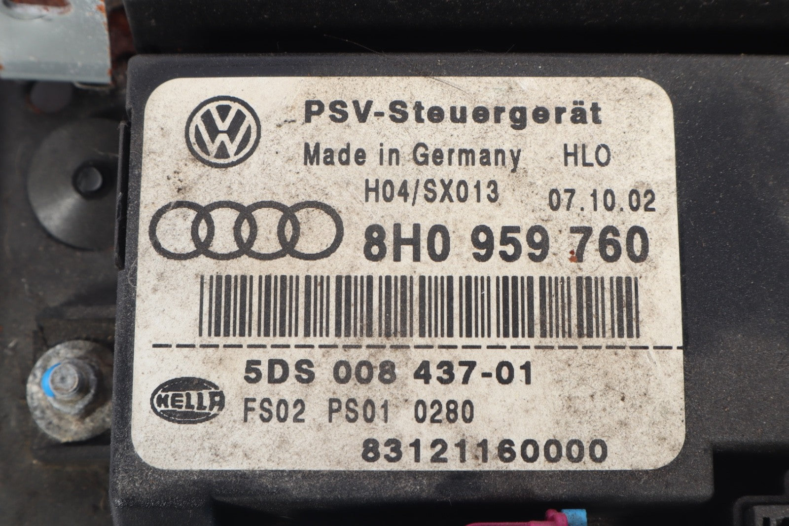 2002-2009 Audi A4 Convertible Memory Seat Control Module 8H0959760A OEM
