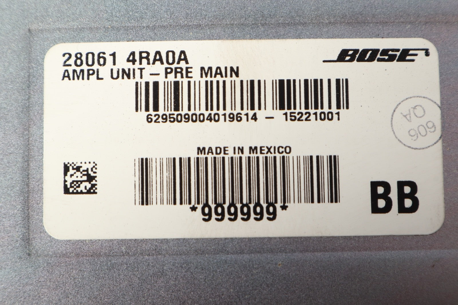 2016-2018 Nissan Maxima Bose Stereo Radio Audio System Amplifier 28061-4RA0A OEM