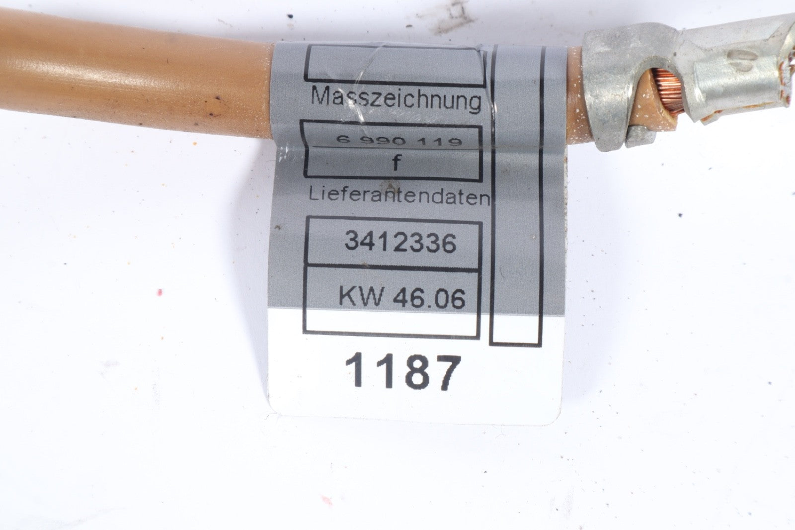 2004-2007 BMW X3 E83 NEGATIVE EARTH CABLE BATTERY 3412336 OEM