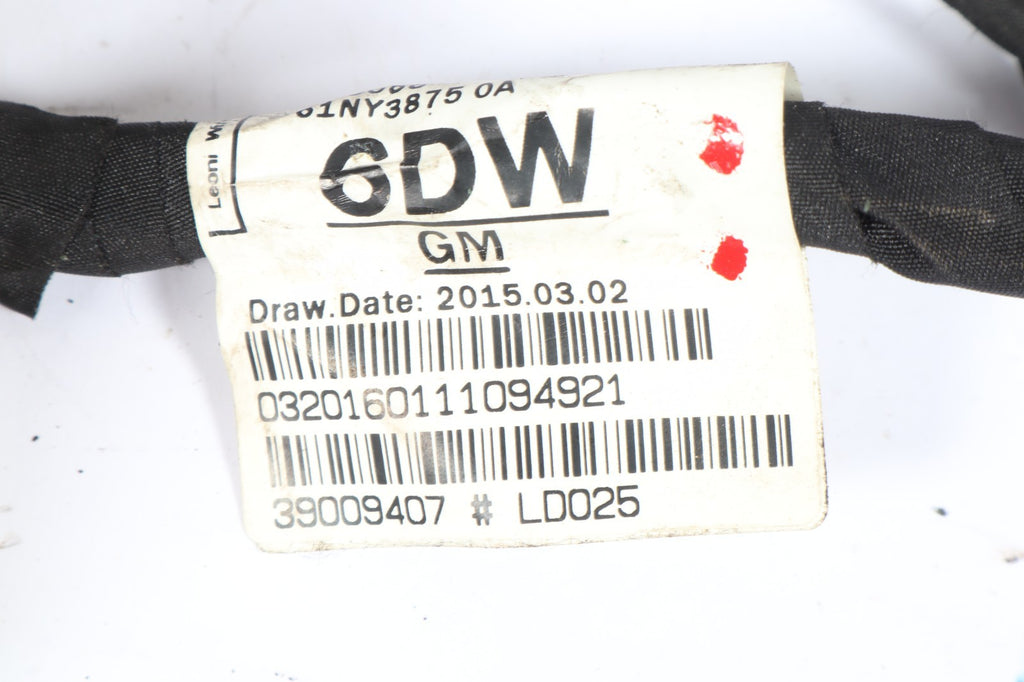 2016-2019 BUICK CASCADA FRONT RIGHT PASSENGER DOOR WIRE HARNESS WIRING OEM