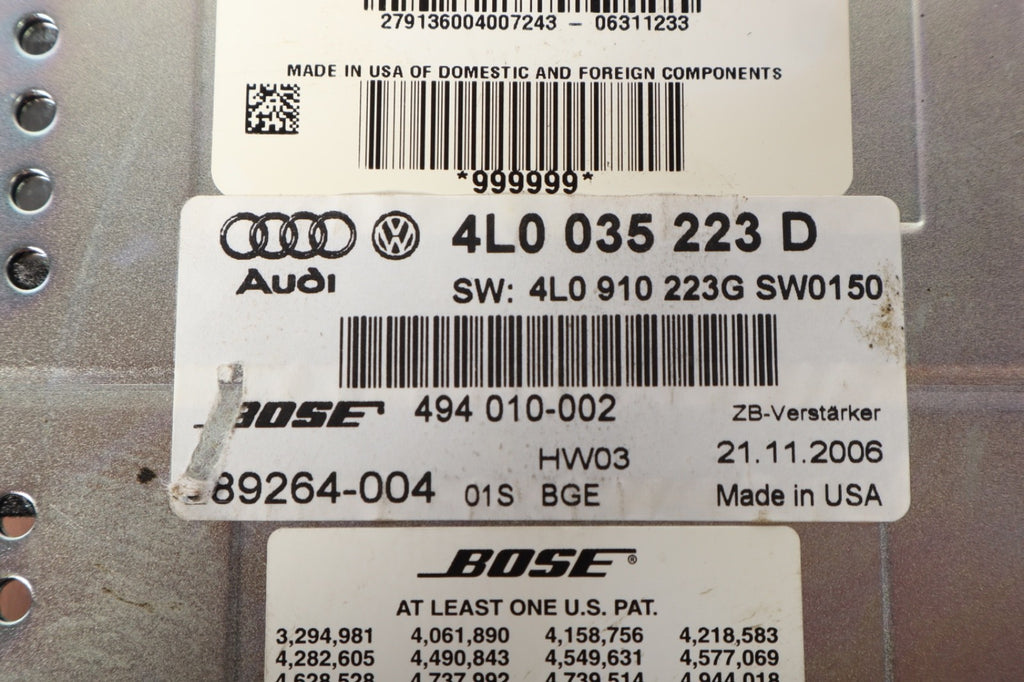 2007-2009 Audi Q7 Bose Premium Radio Amplifier Audio Module Amp 4L0035223D