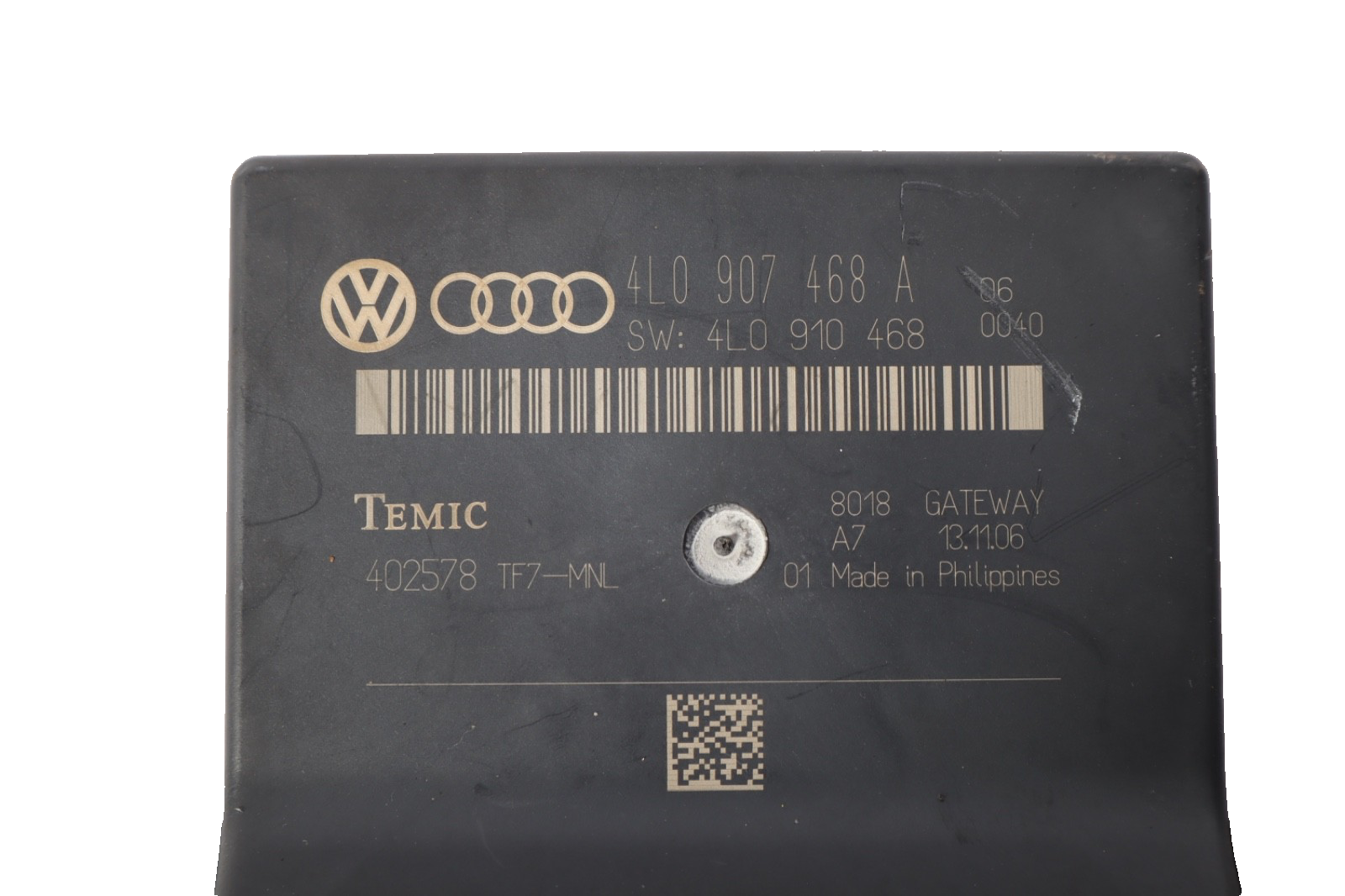 2007-2009 AUDI Q7 BUS GATEWAY CONTROL MODULE 4L0907468A OEM