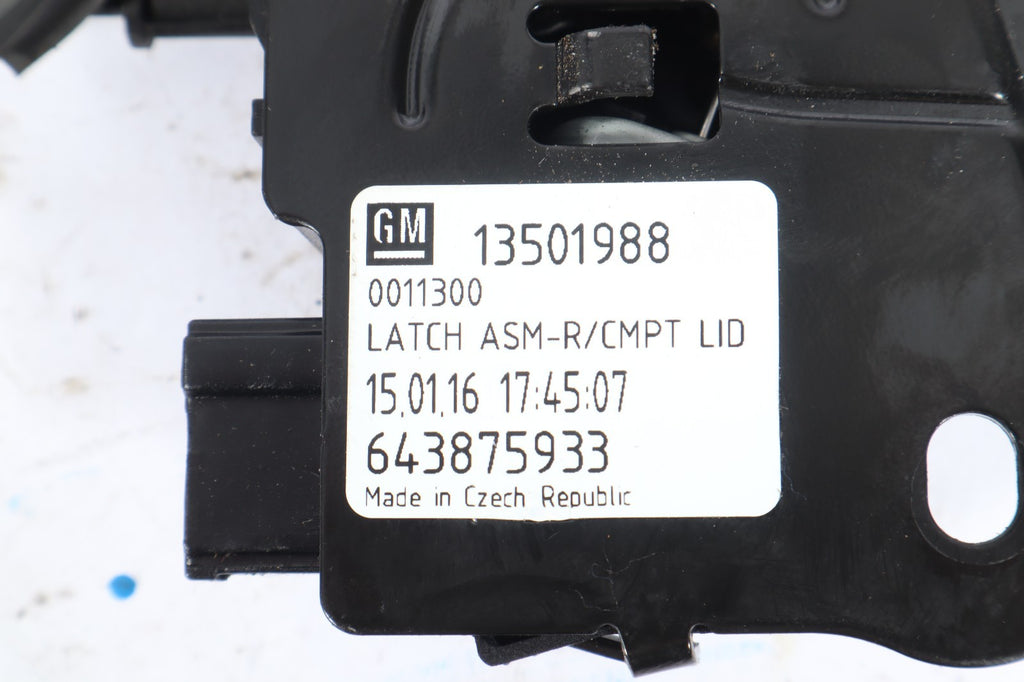 2016 BUICK CASCADA TRUNK LOCK ACTUATOR OEM 13501988