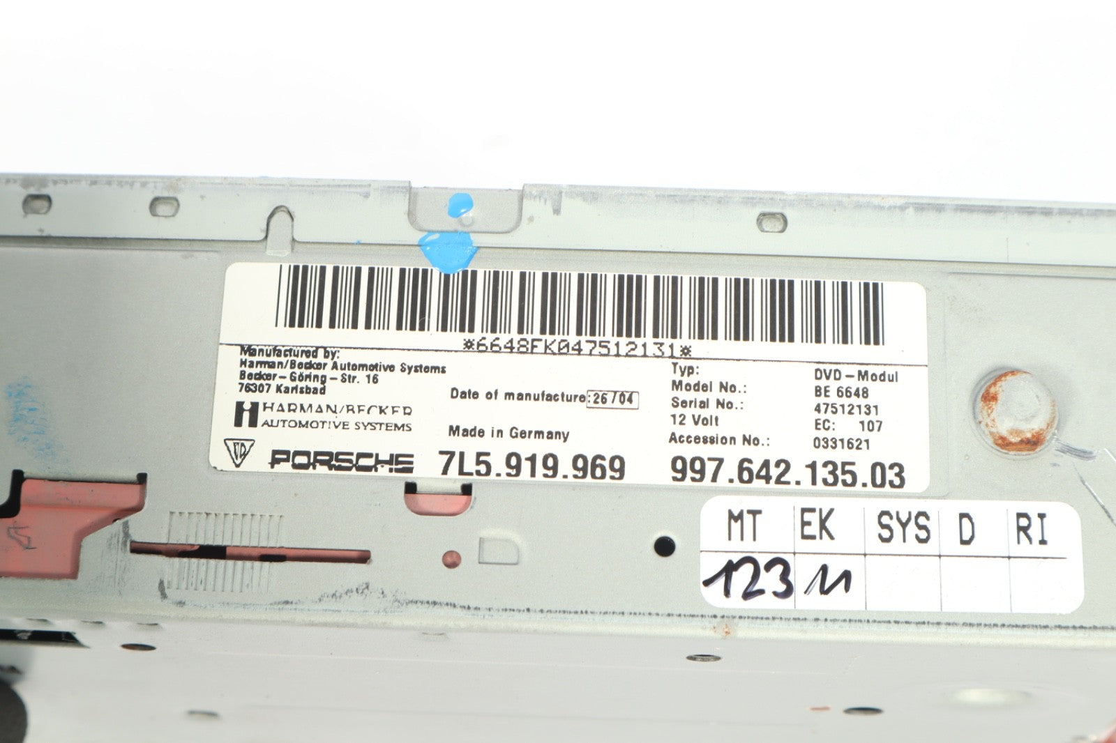 2003 - 2010 Porsche Cayenne Navigation GPS DVD Drive Player OEM