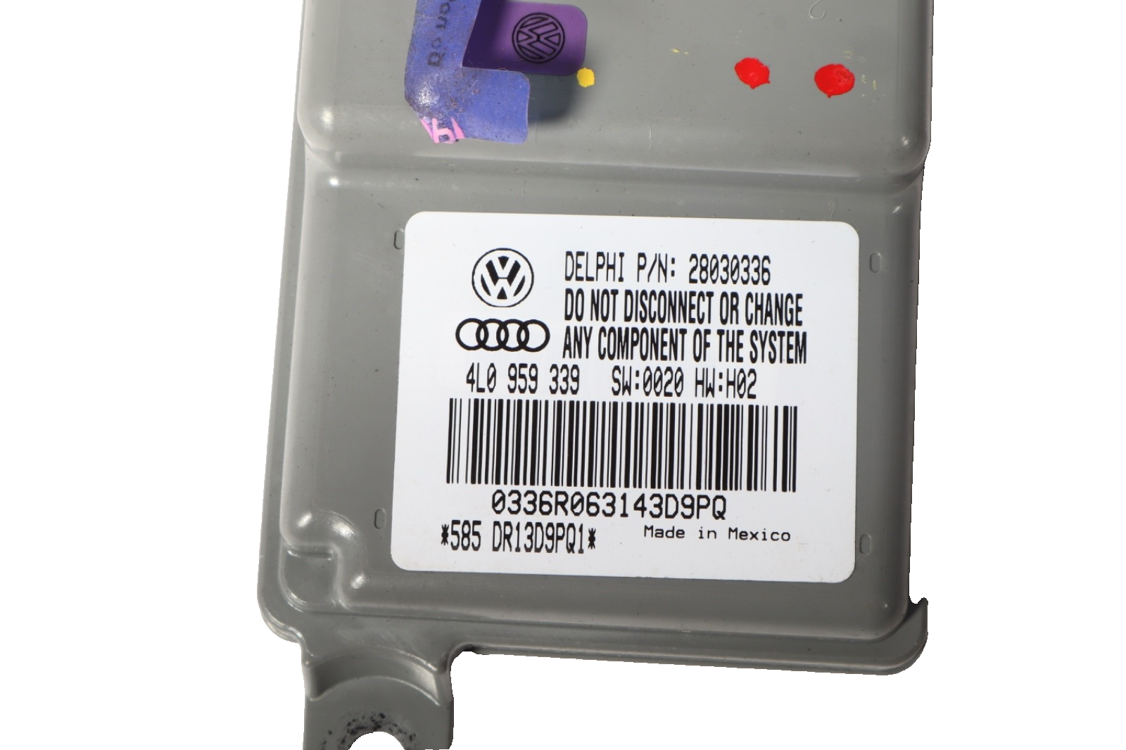 2007-2012 Audi Q7 4L Front Right Side Seat Occupant Control Module 4L0959339A