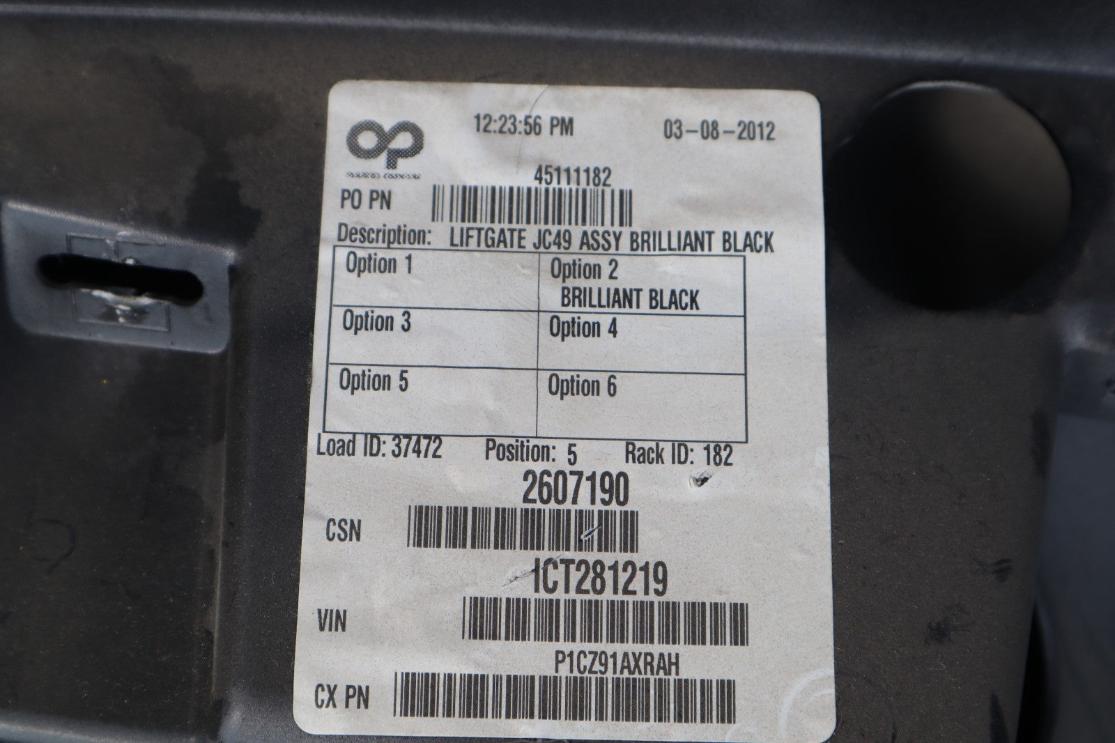2009 - 2020 DODGE JOURNEY REAR LIFTGATE TAILGATE HATCH W/ GLASS OEM ONLY PICK UP