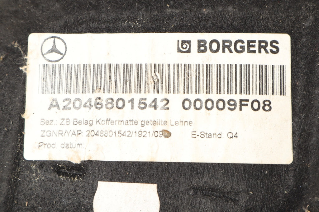 08-15 Mercedes W204 C-class REAR TRUNK FLOOR MAT CARPET CARGO COVER BLACK OEM