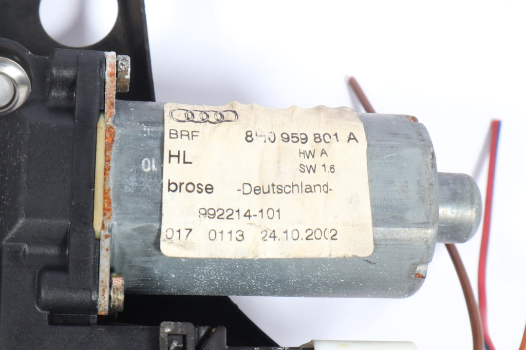 03-09 AUDI A4 CONVERTIBLE WINDOW REGULATOR LEFT REAR CABRIO GENUINE 8H0959801A