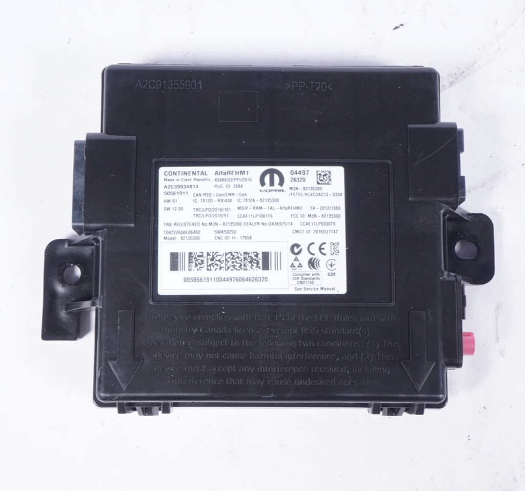 2018 - 2025 ALFA ROMEO STELVIO KEYLESS ENTRY CONTROL MODULE UNIT OEM 50561911