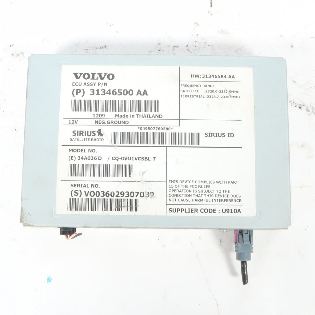 2008-2013 VOLVO C70 SATELLITE RADIO MODULE OEM 31346500AA