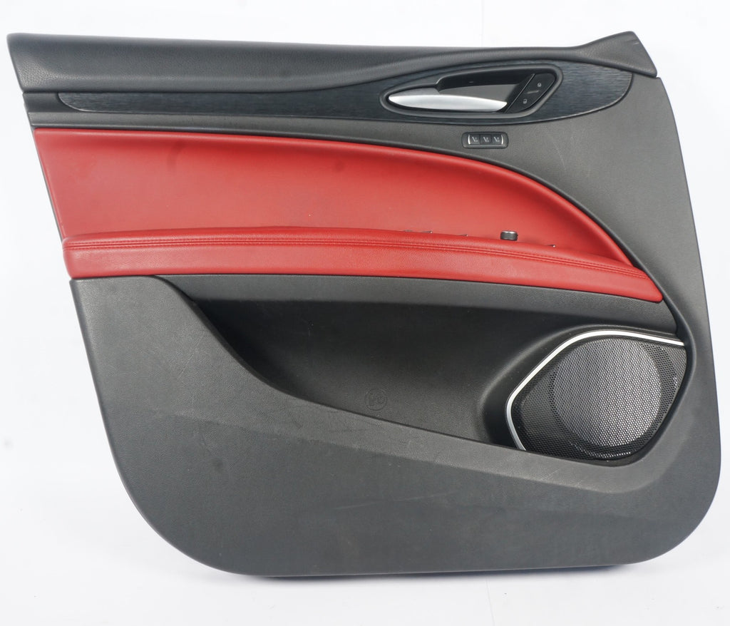 2020 - 2021 ALFA ROMEO STELVIO FRONT LEFT DOOR TRIM PANEL OEM 01561154380 RED