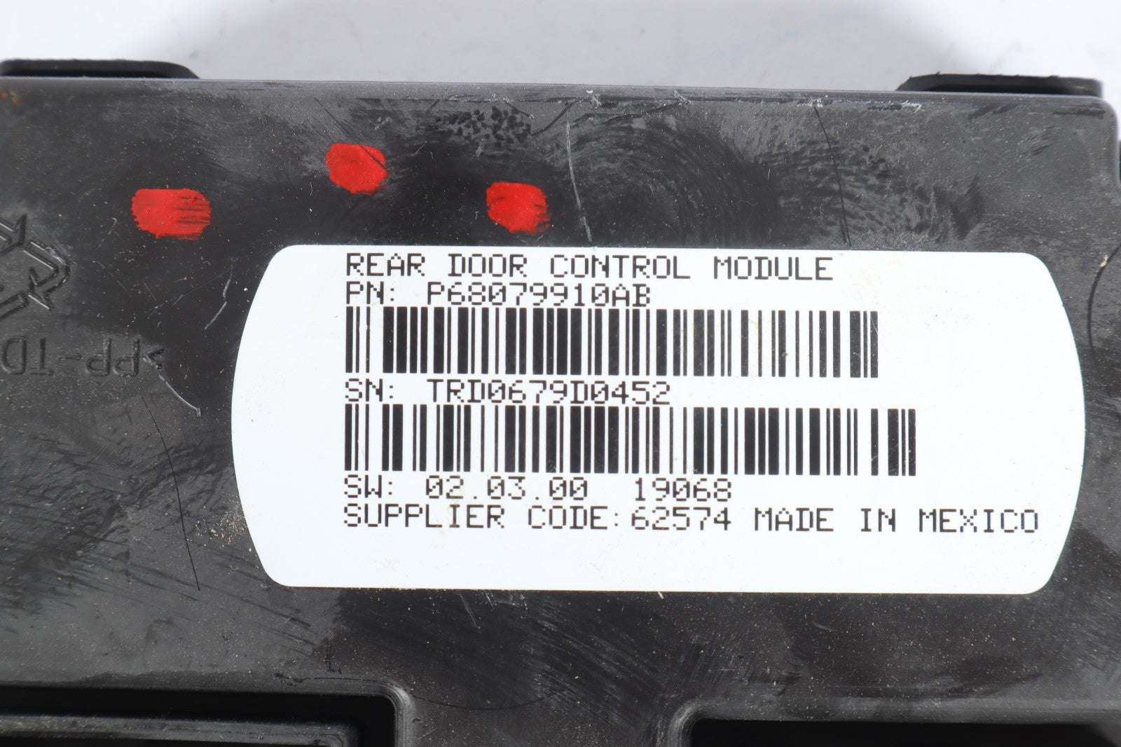 2011-2020 DODGE GRAND CARAVAN REAR LEFT DOOR ACTUATOR CONTROL MODULE 68079910AB