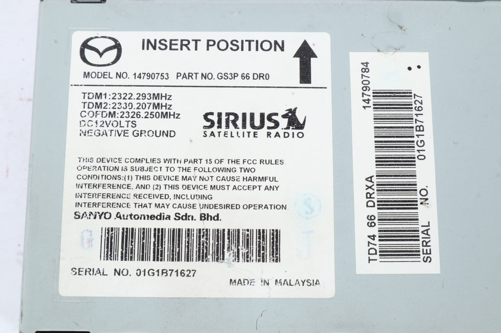 2007-2014 Mazda CX-9 Sirius Satellite Radio Receiver Control Module OEM