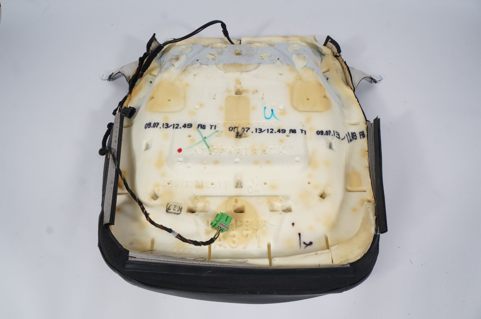 12-17 Audi A7 Front Left Driver Side Seat Lower Bottom Cushion Black Oem