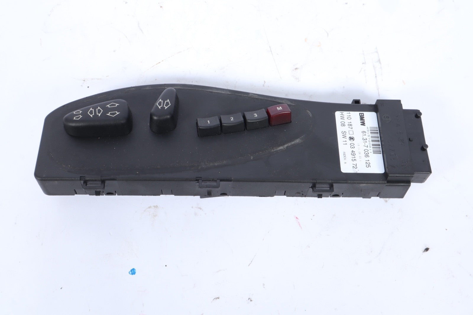 2007-2010 BMW X3 LEFT DRIVER POWER SEAT CONTROL SWITCH 61.31-7 036 125 OEM