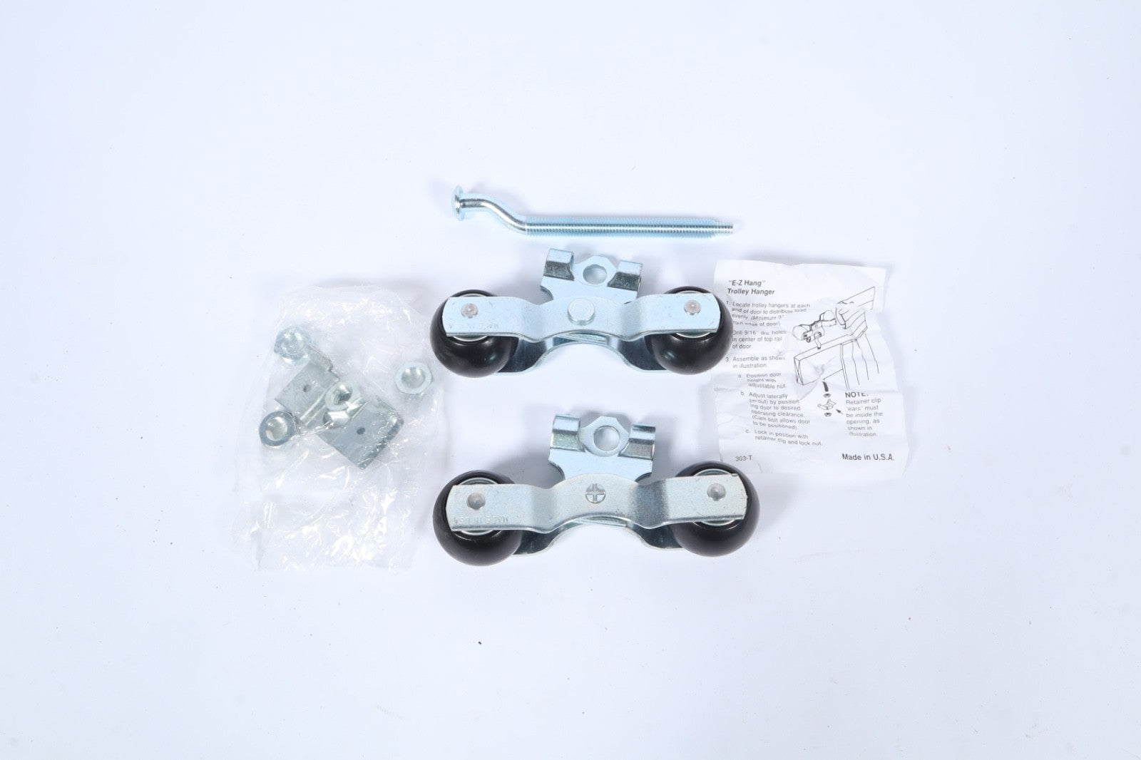 Zinc Plated Offset Flexible Round Rail Hanger Kit