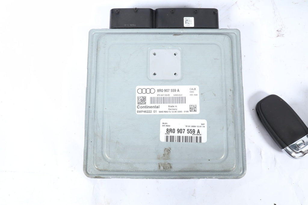 2009-2010 AUDI Q5 ECU ENGINE COMPUTER CLUSTER IGNITION KEY OEM 8R0 907 559 A