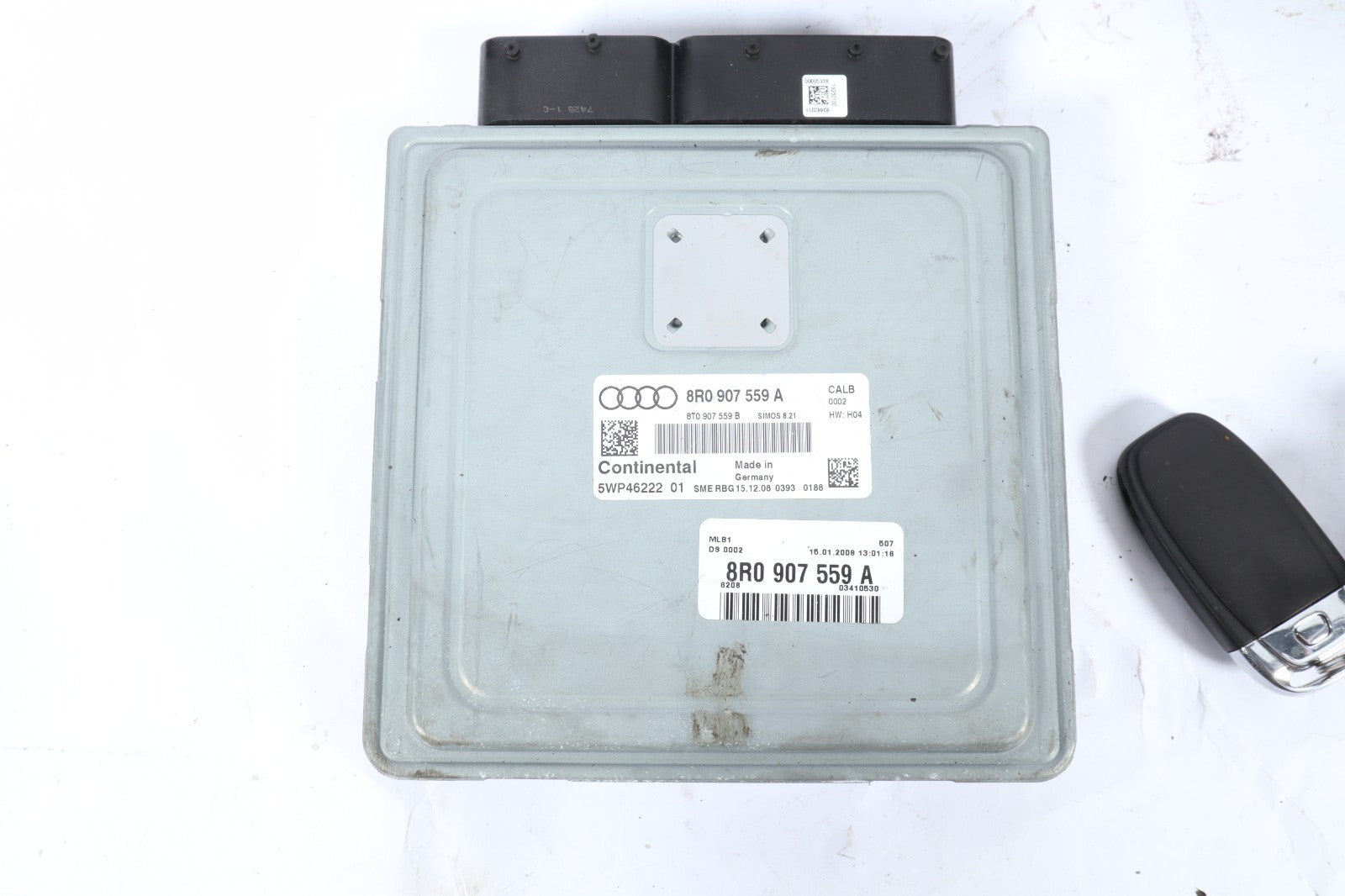 2009-2010 AUDI Q5 ECU ENGINE COMPUTER CLUSTER IGNITION KEY OEM 8R0 907 559 A